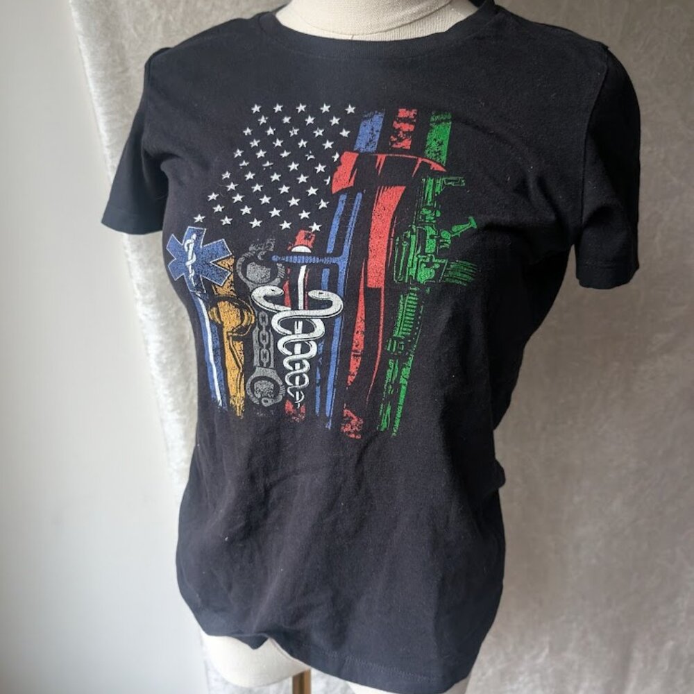 Small American Heros Flag Graphic Tee